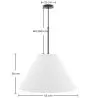 Lustre de Teto Suspenso com Abajur de Tecido Bege - Fula image 7