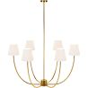 Lustre de Teto Dourado com 6 Abajures - Arena image 7