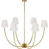 Lustre de Teto Dourado com 6 Abajures - Arena image 7