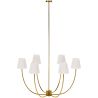 Lustre de Teto Dourado com 6 Abajures - Arena image 7