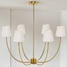 Lustre de Teto Dourado com 6 Abajures - Arena image 7