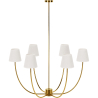 Lustre de Teto Dourado com 6 Abajures - Arena image 7