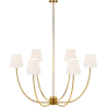 Lustre de Teto Dourado com 6 Abajures - Arena image 7