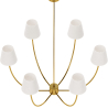 Lustre de Teto Dourado com 6 Abajures - Arena image 7