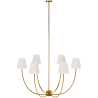 Lustre de Teto Dourado com 6 Abajures - Arena image 7