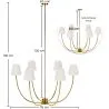 Lustre de Teto Dourado com 6 Abajures - Arena image 7