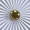 Luminária de Parede Flor em Metal Branco e Dourado - 40CM image 7