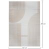 Tapete Grande com Design Contemporâneo e Moderno - Bege (290x200 cm) - Lubida image 7