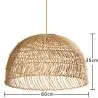 Lâmpada Pendente em Rattan - Boho Bali - Capril image 7