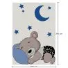 Grande Tapete Infantil com Desenho de Urso Dormindo - Azul e Cinza (290x200 cm) - Hercai image 7