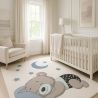Grande Tapete Infantil com Desenho de Urso Dormindo - Azul e Cinza (290x200 cm) - Hercai image 7
