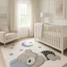 Grande Tapete Infantil com Desenho de Urso Dormindo - Azul e Cinza (290x200 cm) - Hercai image 7