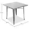 Mesa de jantar quadrada de design industrial - Stylix image 7