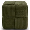 Puff Quadrado Estofado em Veludo Cotelê - Design Moderno - Cube image 7