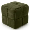 Puff Quadrado Estofado em Veludo Cotelê - Design Moderno - Cube image 7