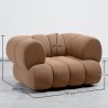 Poltrona Estofada em Veludo - Estilo Moderno - Curvo Velvet image 7