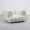 Poltrona Estofada em Tecido Bouclé - Estilo Moderno - Curvo Teddy image 7