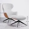 Cadeira de Design Estofada Estilo Contemporâneo com Reposapiés - Derta image 7