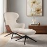 Cadeira de Design Estofada Estilo Contemporâneo com Reposapiés - Derta image 7