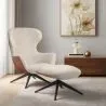 Cadeira de Design Estofada Estilo Contemporâneo com Reposapiés - Derta image 7