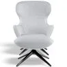 Cadeira de Design Estofada Estilo Contemporâneo com Reposapiés - Derta image 7