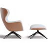 Cadeira de Design Estofada Estilo Contemporâneo com Reposapiés - Derta image 7