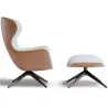 Cadeira de Design Estofada Estilo Contemporâneo com Reposapiés - Derta image 7