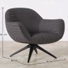 Cadeira Estofada Design Curvo Estilo Contemporâneo - Mirrel image 7