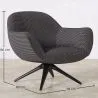 Cadeira Estofada Design Curvo Estilo Contemporâneo - Mirrel image 7