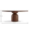 Conjunto de Mesa de Jantar Redonda com 6 Cadeiras de Madeira - Design image 7