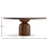 Conjunto de Mesa de Jantar Redonda com 6 Cadeiras de Madeira - Design image 7