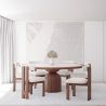 Conjunto de Mesa de Jantar Redonda com 6 Cadeiras de Madeira - Design image 7