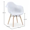 Cadeira de Jantar Design Escandinavo - Pés de Madeira - Nordika image 7
