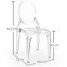 Conjunto de 2 cadeiras de jantar transparentes - Estilo Victoria  image 7