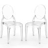 Conjunto de 2 cadeiras de jantar transparentes - Estilo Victoria  image 7