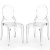 Conjunto de 2 cadeiras de jantar transparentes - Estilo Victoria  image 7