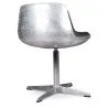 Cadeira Lounge - Cadeira de design - Couro e metal - Conhaque image 7