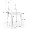 Pack de 4 Cadeiras de Jantar Transparentes - Estilo Victoria  image 7