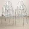 Pack de 4 Cadeiras de Jantar Transparentes - Estilo Victoria  image 7
