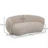 Sofá Curvo de Design Estilo Contemporâneo Estofado em Chenille - Curvy image 7
