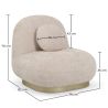 Poltrona Curva de Design Estilo Contemporâneo Estofada em Chenille - Larry image 7