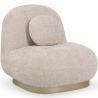 Poltrona Curva de Design Estilo Contemporâneo Estofada em Chenille - Larry image 7