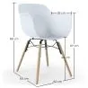 Cadeira de Jantar - Design Escandinavo - Pernas de Madeira - Pack de 2 - Nordika image 7
