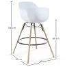 Banco de Bar - Design Escandinavo - Pernas de Madeira - Pack de 4 - Nordika image 7