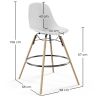 Banco de Bar - Design Escandinavo - Pernas de Madeira - Pack de 2 - Skögur image 7