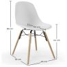 Cadeira de Jantar - Design Escandinavo - Pernas de Madeira - Pack de 4 - Skögur image 7