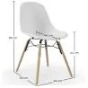 Cadeira de Jantar - Design Escandinavo - Pernas de Madeira - Pack de 4 - Skögur image 7
