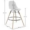 Bancos de Bar - Design Escandinavo - Pernas de Madeira - Pack de 4 - Skögur image 7