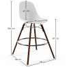 Bancos de Bar - Design Escandinavo - Pernas de Madeira Escura - Pack de 2 - Skögur image 7