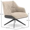 Poltrona Estofada Moderna Estilo Mid-Century - Clark image 7